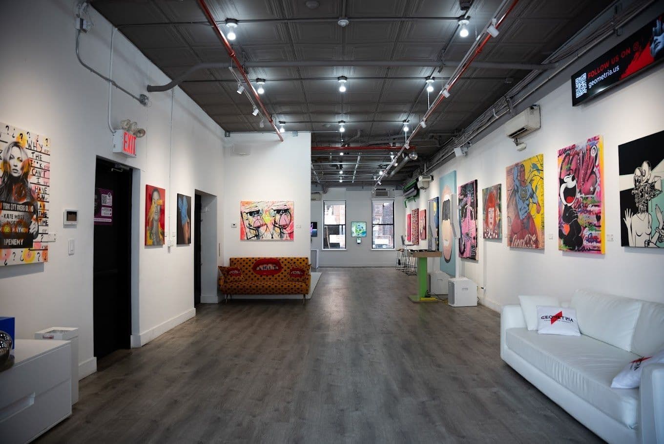 G-Gallery SoHo art gallery event space with brick walls and natural light
