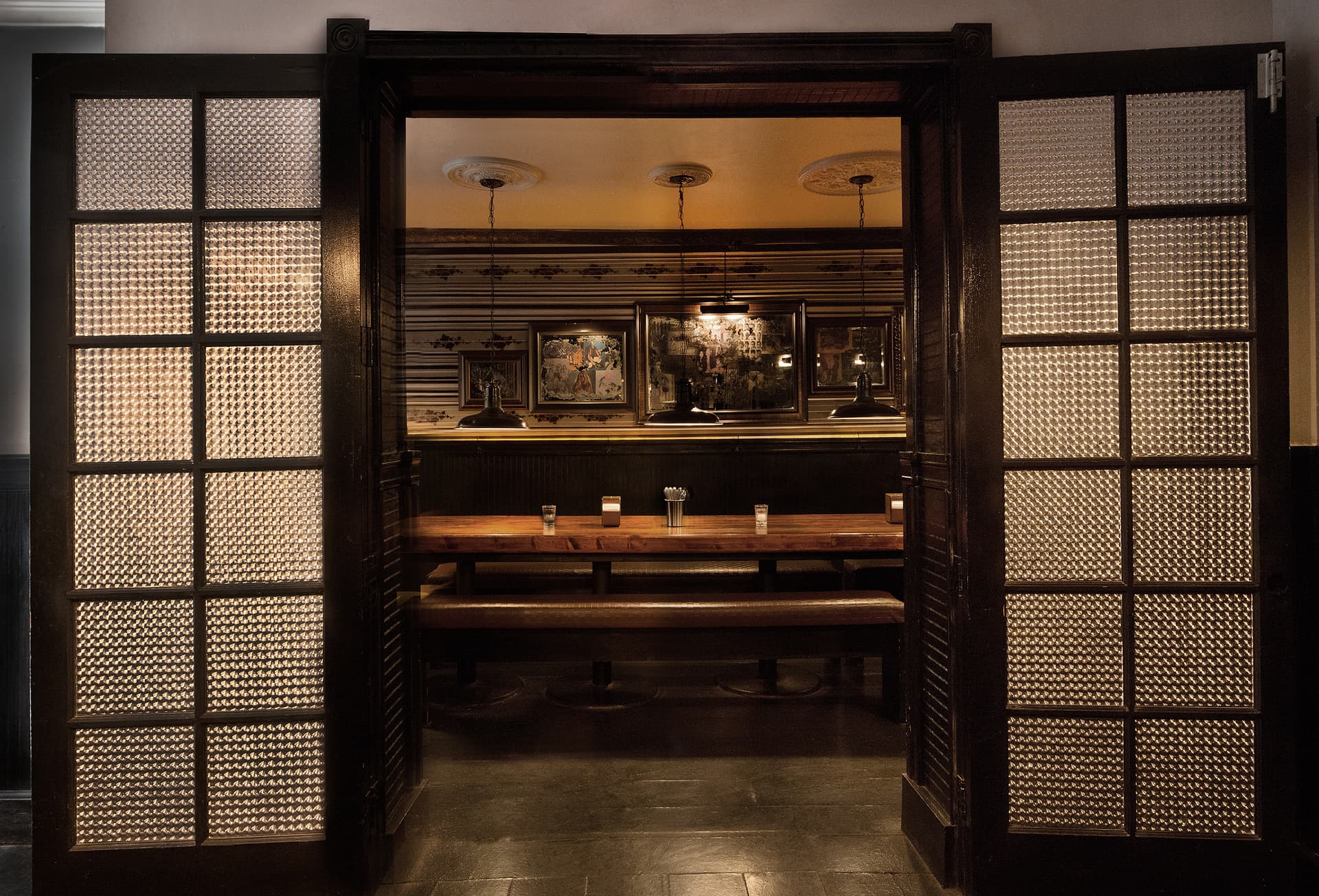 The Ten Bells natural wine bar interior on the Lower East Side