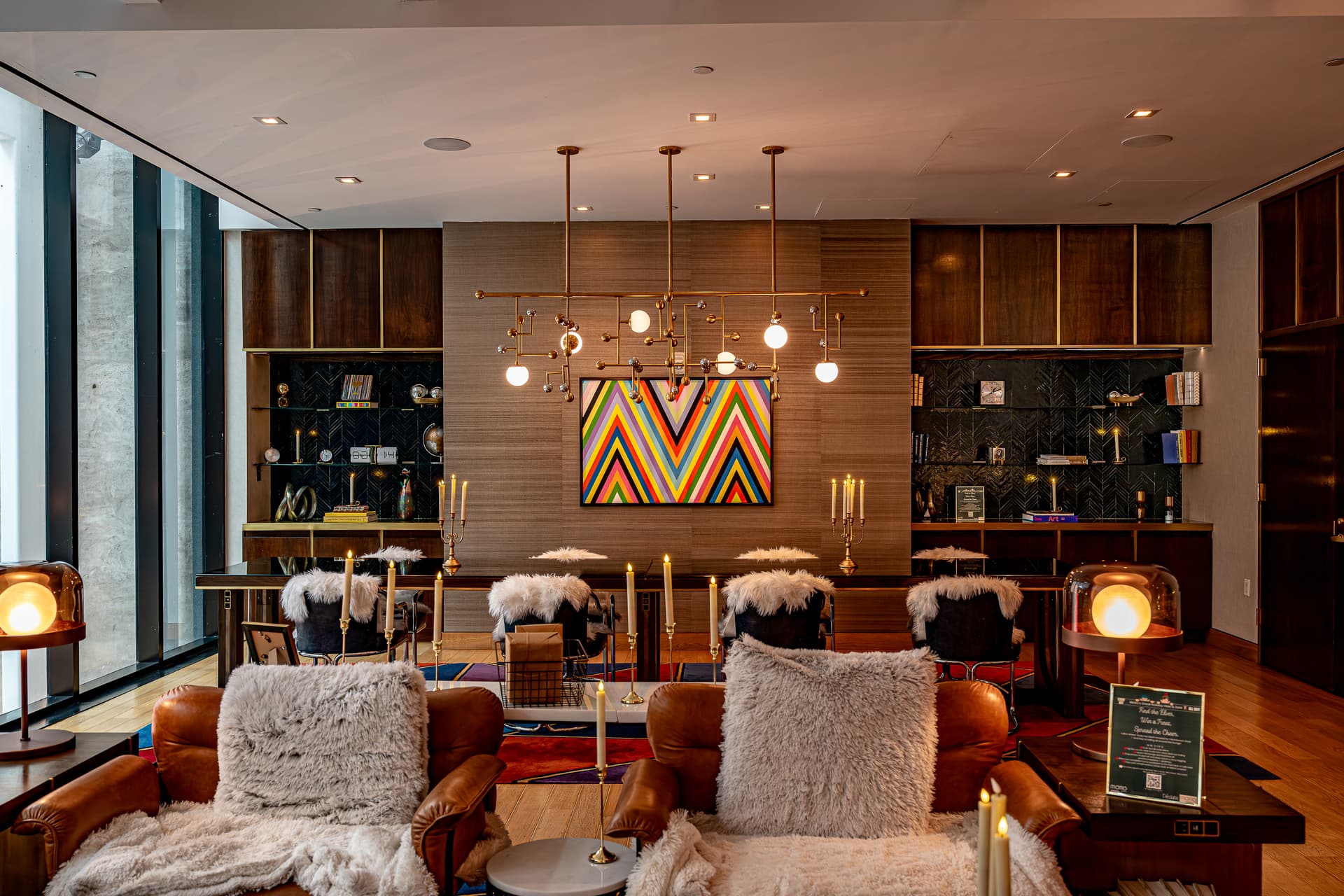 Dining area at Lulla NYC, an Italian-American restaurant in Chelsea