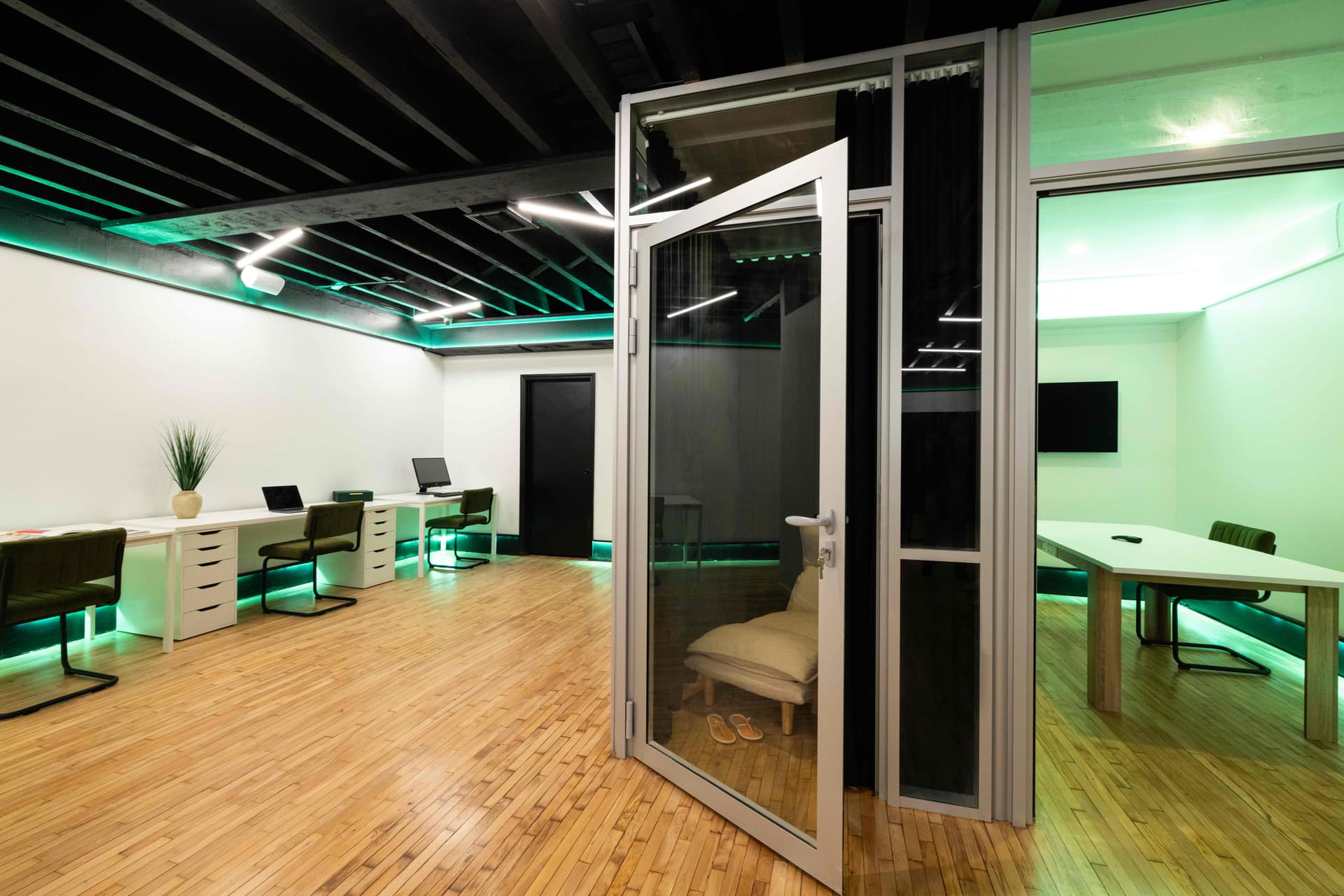 Polished modern interior of BELONG NYC event space in SoHo