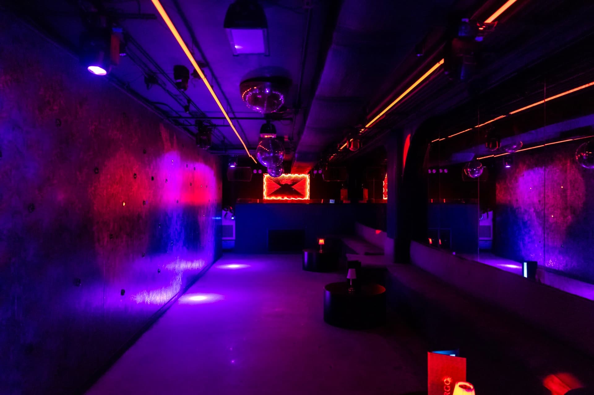 VIRGO New York underground nightclub with cosmic lighting
