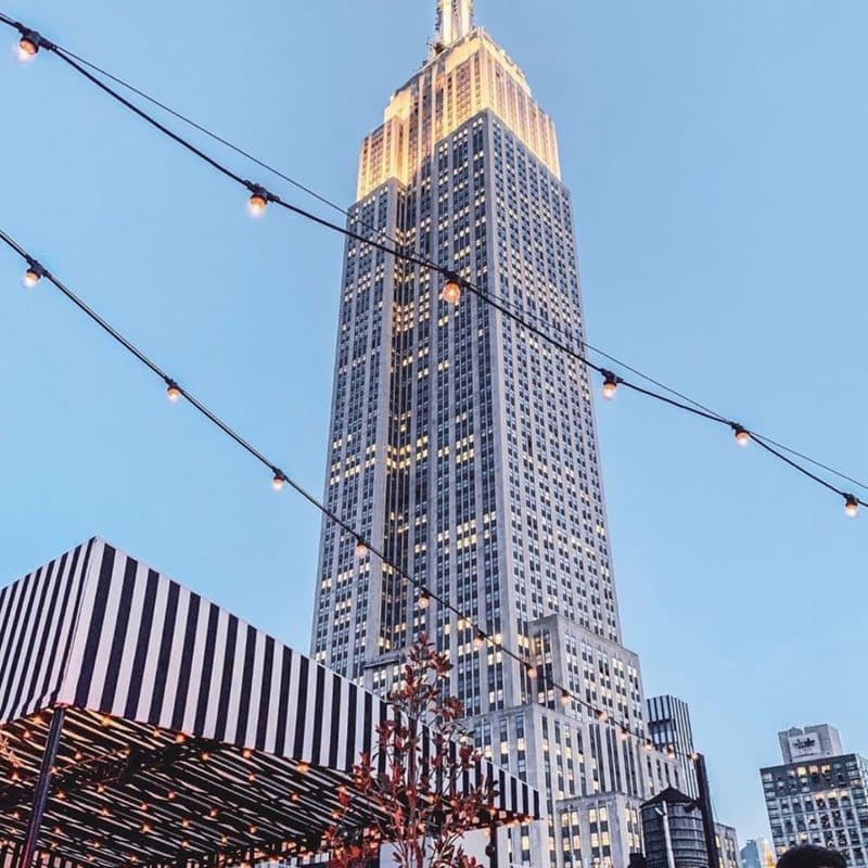 Rooftop lounge at The Lookup in Midtown with skyline views