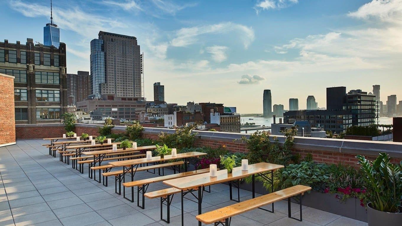 ART SoHo rooftop bar with New York City skyline views